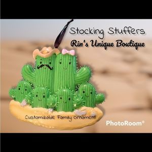 PolarX Ornaments - Cactus Family Ornament - 2 Adults - 4 Kids